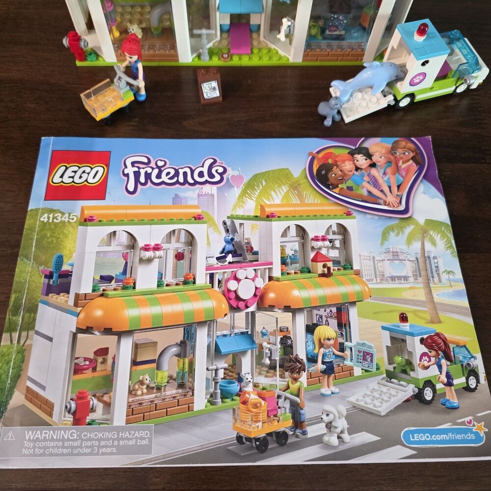 LEGO FRIENDS Heartlake City Pet Centre 41345 & Andrea's Pool Party 41374 READ - Picture 10 of 12